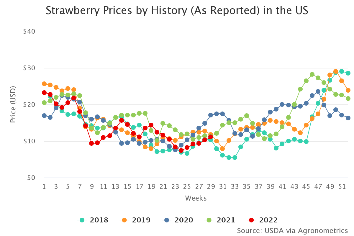strawberry prices by his 3 1